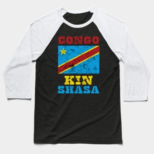 Flag of Congo Baseball T-Shirt